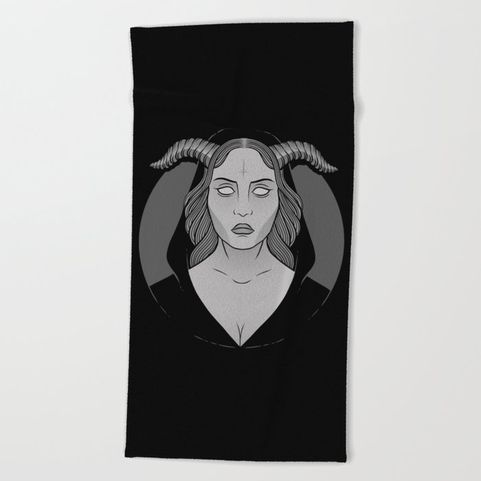 Occult Girl Beach Towel