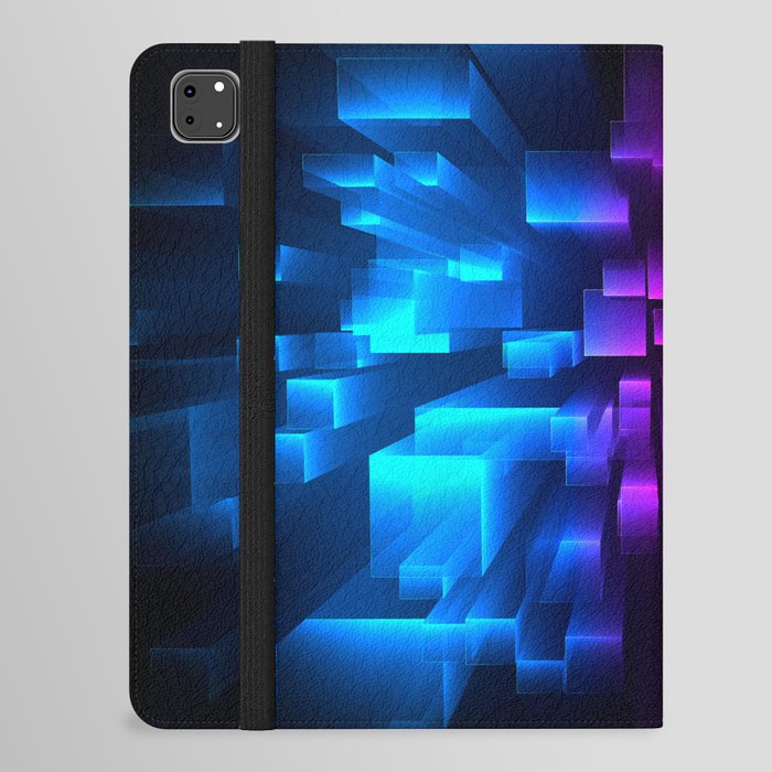 colorful-3d-squares-background iPad Folio Case