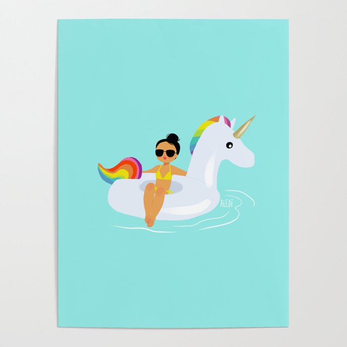 Unicorn float Poster