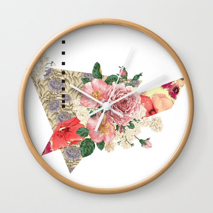 Rose Collage Wall Clock