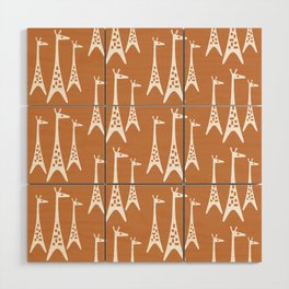 Mid Century Modern Giraffe Pattern 825 Wood Wall Art