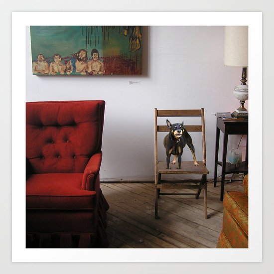red chair Art Print