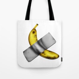 Cheap Version of $120,000 Duct-Taped Banana to Wall Artwork Tote Bag