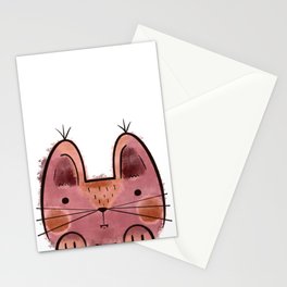 Brown Cat Stationery Cards