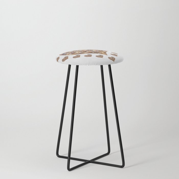 Coffee Heart Bubbles Counter Stool