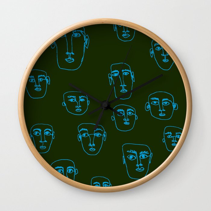 Faces in a Crowd Wall Clock