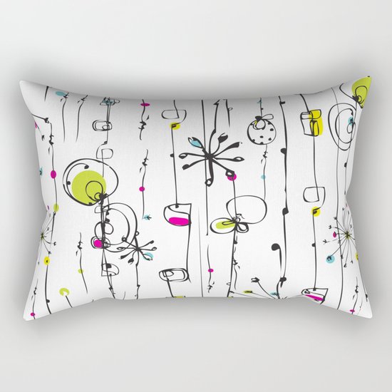 Quirky Icons Rectangular Pillow