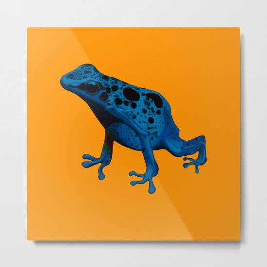 Blue Frog Metal Print