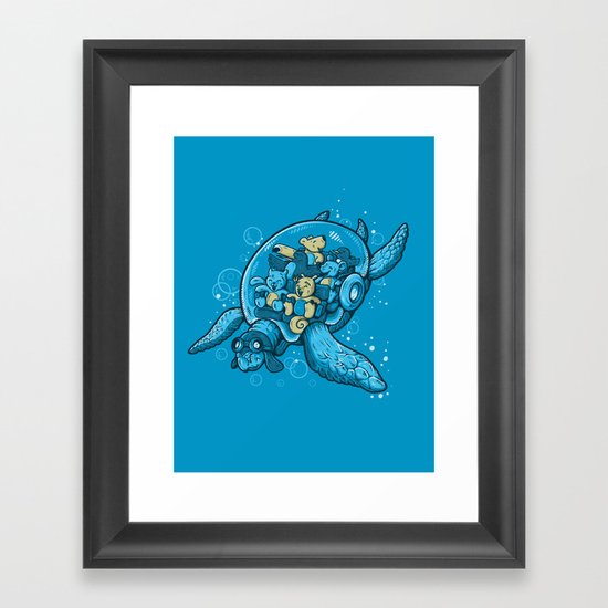 FLYING DEEP Framed Art Print