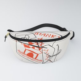 Chinese Food Takeout - Contour Line Drawing Fanny Pack