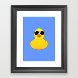 Cool Rubber Duck Framed Art Print