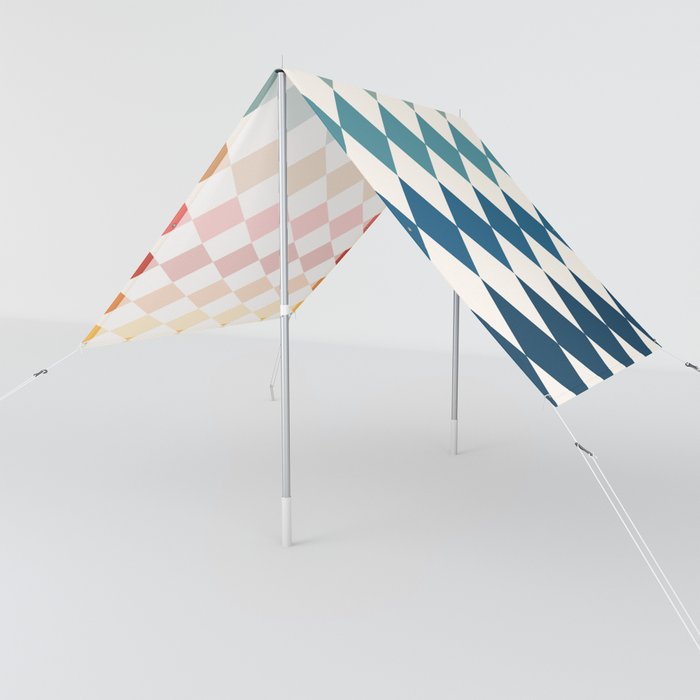 Geometric Shape Patterns 20 in fun bright rainbow themed Sun Shade