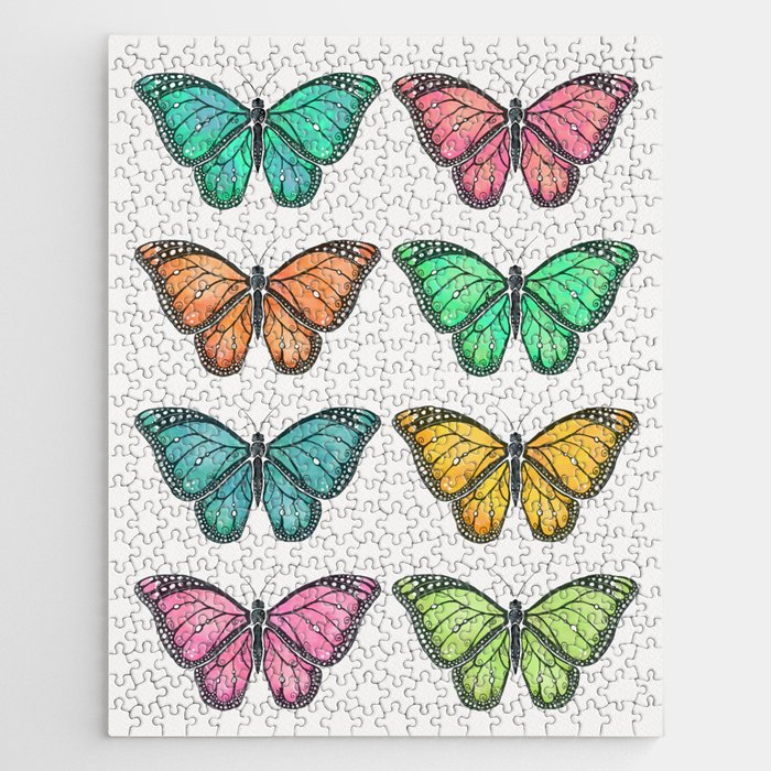Watercolor Butterfly Collection  Jigsaw Puzzle