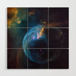 Bubble Nebula Outer Space Galaxy Wood Wall Art