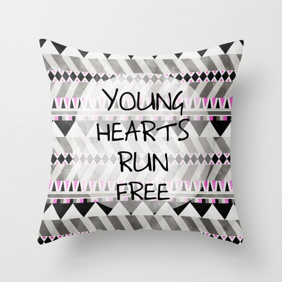 Young Hearts Throw Pillow