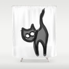 Peeking Cat Shower Curtain