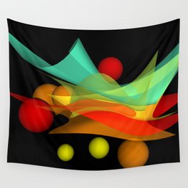waves on black -20- Wall Tapestry