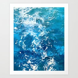 Blue Wave Summer Boho Art Print