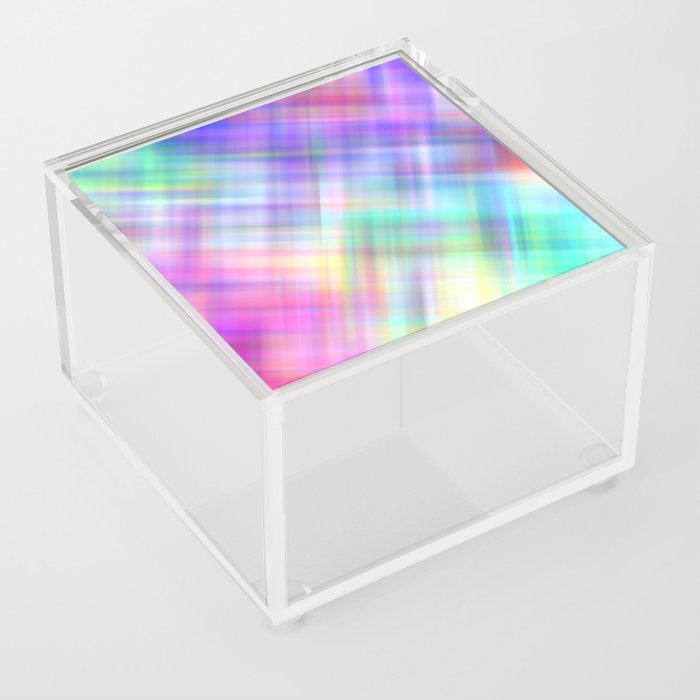 Rainbow Stripes Acrylic Box