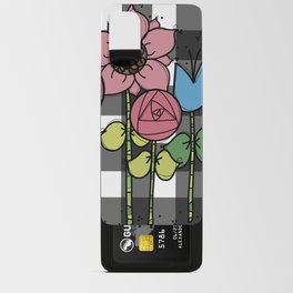 gingham flower field Android Card Case