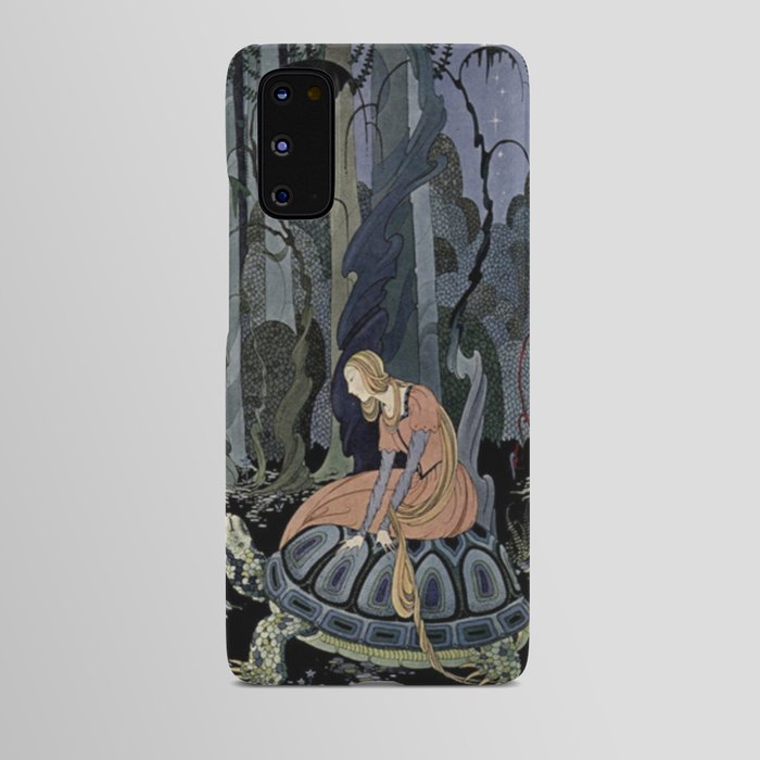 A Girl On Turtle in The Forest Old French Fairytales, illustrated by Virginia Frances Sterrett (Reproduction) Android Case