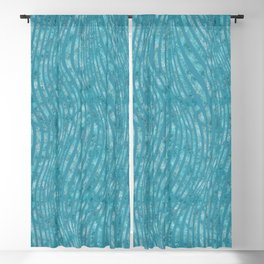 Aquamarine. Abstract pattern with waves of sea colors Blackout Curtain