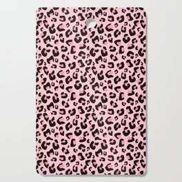 Pink Leopard Print Cutting Board