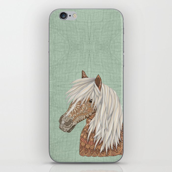 Haflinger Pony Green iPhone Skin
