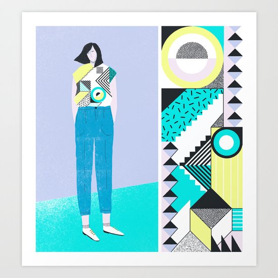 Pattern & Figure Art Print