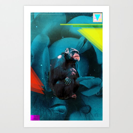Space Chimp Art Print