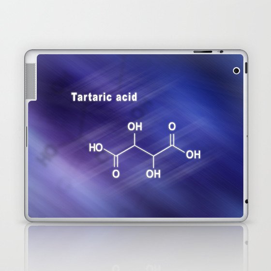 Tartaric acid, Structural chemical formula Laptop & iPad Skin