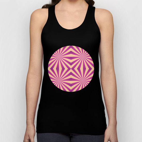 Purple and pale yellow - Geometric game Unisex Tank Top