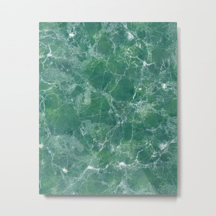 Green marble Metal Print