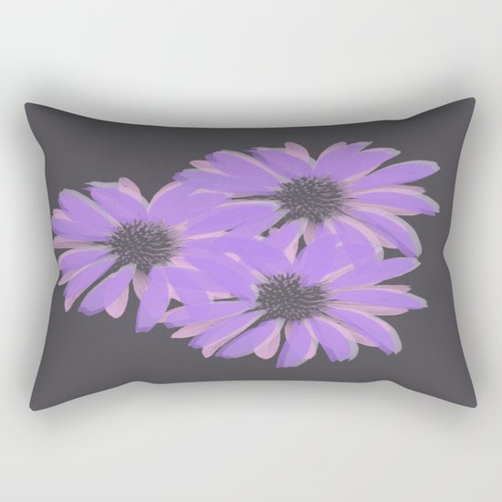 Painterly Floral Trio Rectangular Pillow