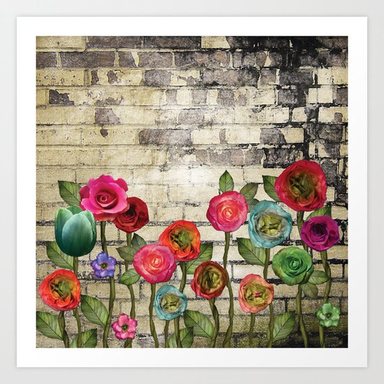 Wallflowers 1 Art Print