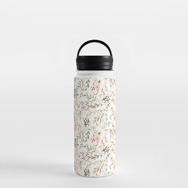 Dainty Intricate Pastel Floral Pattern Water Bottle