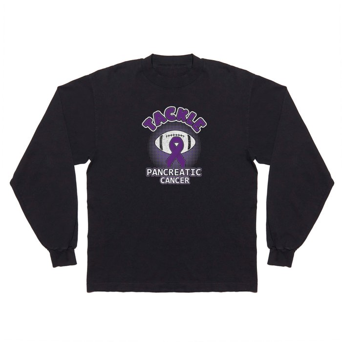 November Purple Tackle Pancreatic Cancer Awareness Long Sleeve T Shirt