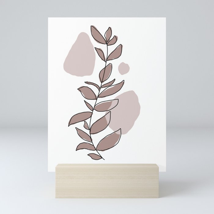 Neutral botanical Mini Art Print