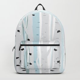 Birch forest background, birch forest pattern, trees in the morning forest Backpack