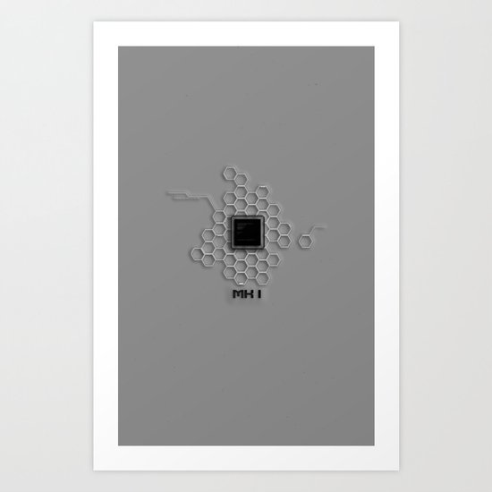 Tech Head MK1 Art Print