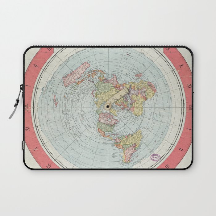 FLAT EARTH MAP Laptop Sleeve