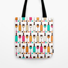 bottles of wine Retro color Tote Bag