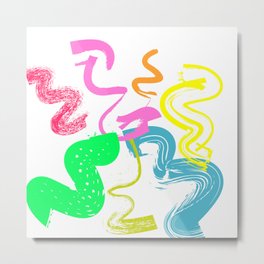 Adobe brushes pop-art decor Metal Print | Modernism, Squiggles, I Phoneart, Acrylic, Ink Pen, Illustration, Minimalism, Abstractart, Raddecor, Adobebrushes 