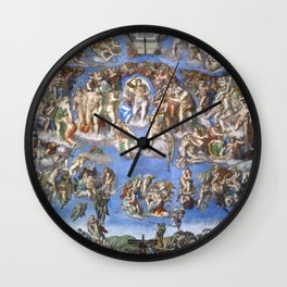 Michelangelo Last Judgement Wall Clock | Holy, Painter, Ancient, Artist, Catholic, Goddess, God, Mother, Painting, Last 