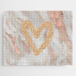 Marble glittering heart Jigsaw Puzzle