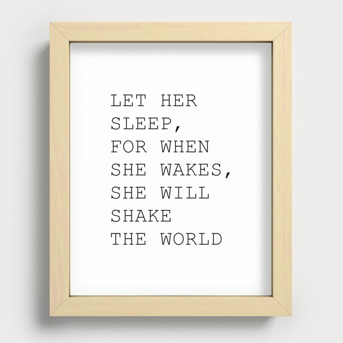 Let her sleep Recessed Framed Print