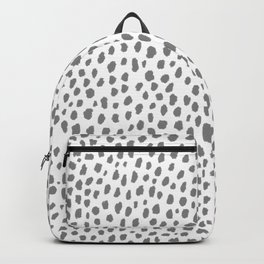 Gray Dalmatian Spots (gray/white) Backpack