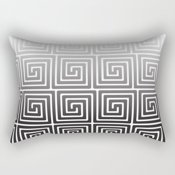 Black And White Square Spiral Rectangular Pillow By Alexandrahlove Black And White Square Spiral Rectangular Pillow