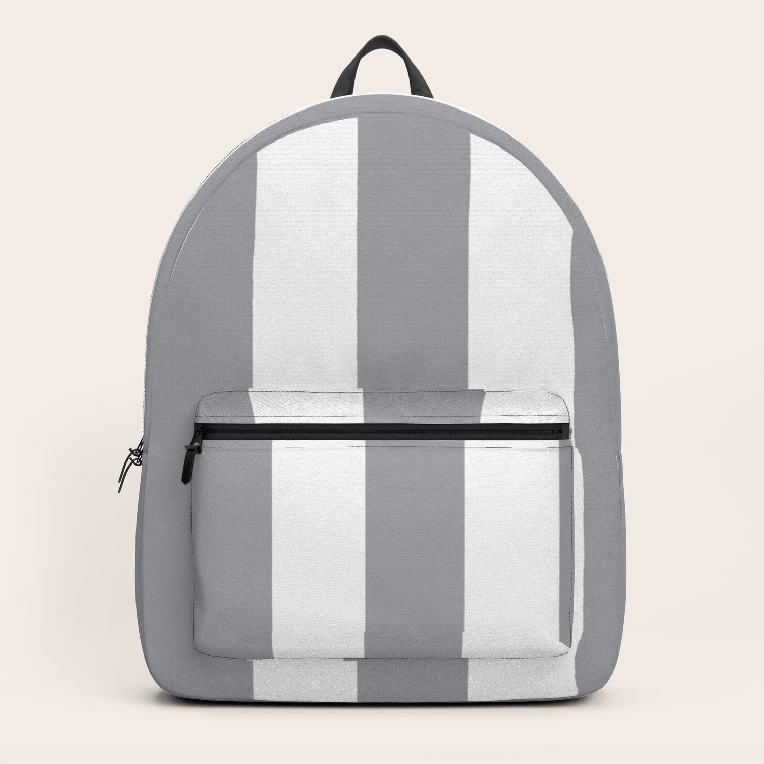 solid gray aluminum backpack