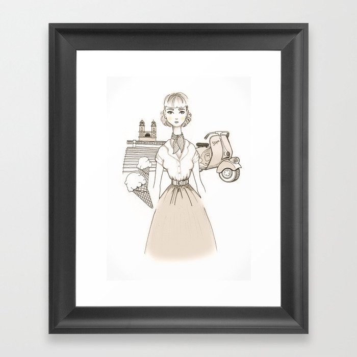 Roman Holiday - Movies & Outfits Framed Art Print